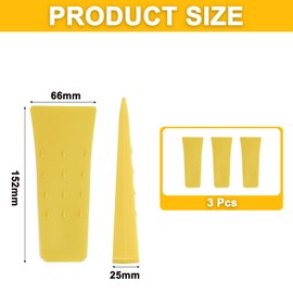 QUARKZMAN Plastic Felling Wedge Pack of 3 ABS Plastic Forestry Wedge 152 mm Splitting Wedge for Wood Plastic Wedges Felling Wedge for Impact Wrench Felling Wedges Tree Wedges Wood Wedges Forest