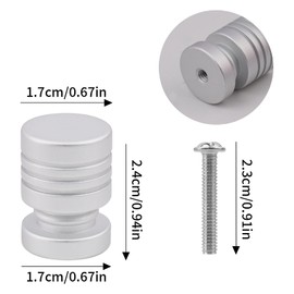 NAHUAA 10Pcs Cabinet Knobs Drawer Knobs Kitchen Cupboards Door Knob Wardrobe Pull Handles for Chest of Drawers with 10Pcs M4 Screws, 17x24mm