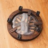 Wood Plant Stand Indoor,Plant Caddy with Lockable Wheels,Pot Stand,Rolling Plant