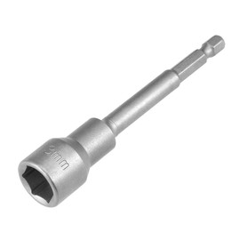 Sourcingmap 1/4" Quick-Change Hex Shank 13mm Nut Setter Driver Drill Bit, 100mm Length, Metric No-Magnetic