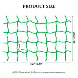 Trailer Cargo Net,6.5' x 9.8' Heavy Duty Car Cargo Net with Corner Markings Luggage Net Rack Net Tie-Down Mesh Net for Pickup,Truck Bed,Boat,RV,SUV,Snowmobile (6.5' x 9.8')