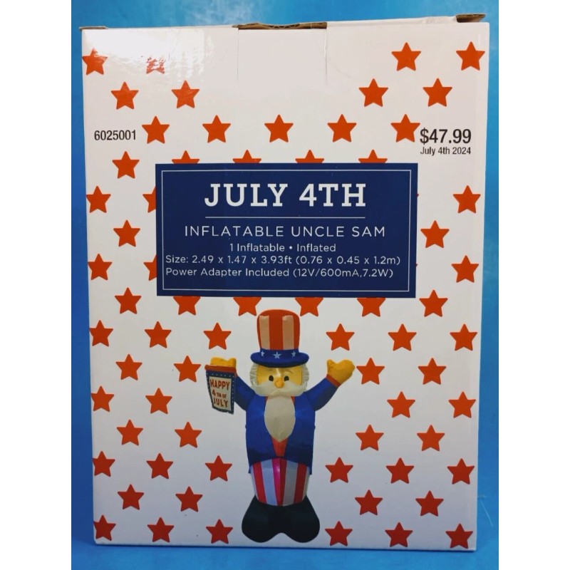 Brother Sister Design Studio 4' Patriotic LED Inflatable American Happy