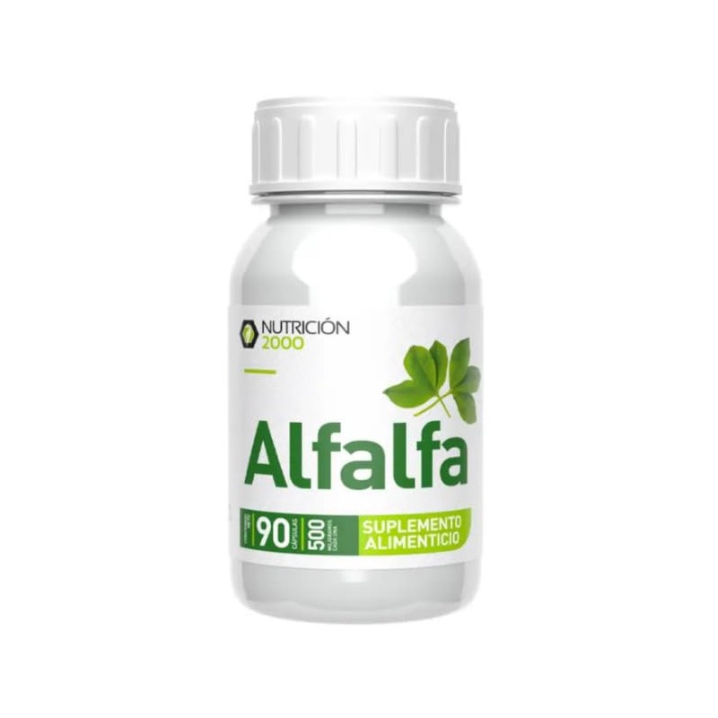 Alfalfa N2000 500 mg, 90 Cápsulas, Concentrado de Alfalfa Liofilizada