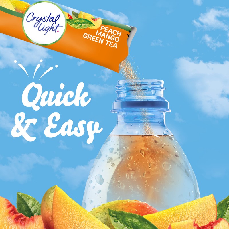 Crystal Light On-the-Go Drink Mix | Peach Mango Green Tea