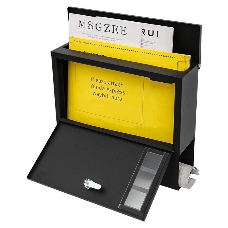 KYODOLED Locking Mailbox Wall Mount,Locked Mailboxes for Outside,Mail Box with