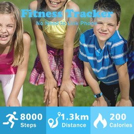 A ALPS Kids Watches for Girls Boys Digital Sport Watch with Step Counter Pedometer Vibration Alarm Clock, No App Waterproof Fitness Tracker Kids Watch Boys Girls Teens Students Ages 5-16