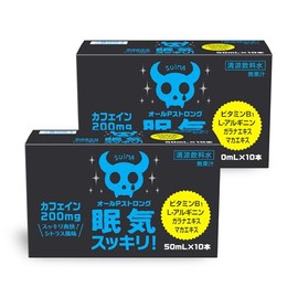 Fine Japan All P Strong, Citrus Flavor, 1.7 fl oz (50 ml) x 10 Bottles, Caffeine, Arginine, Guarana Extract, Maca Extract, Vitamin B1 Blend, Made in Japan x 2