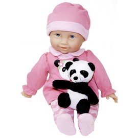 Uneeda Baby First Born Doll & Plush Panda Bear Doll Set