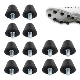 Gosknor 12pcs Football Boot Studs, 0.51in & 0.63in Soccer Cleats Replacement Running Spikes Rugby Soccer Shoe Studs Replacement Screw-In Plastic/Iron Spikes for Firm Surfaces Outdoor Athletic Training