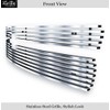 APS Premium Stainless Steel Chrome Horizontal Billet Grille Compatible with