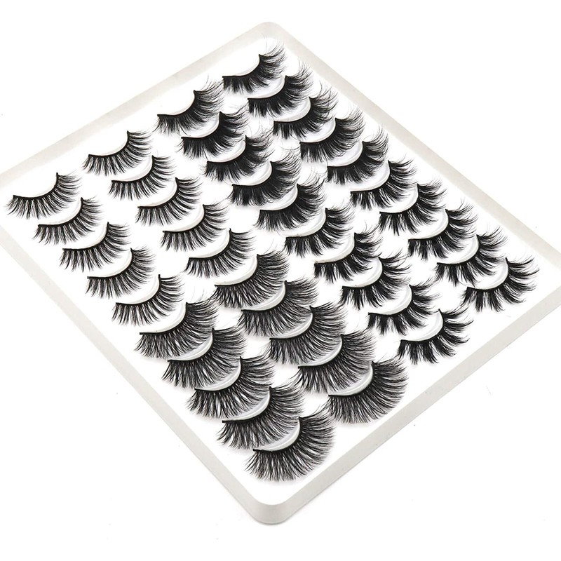 HANSPY False Eyelashes, Fluffy Crossed Faux Mink Eyelashes, 4 Styles,