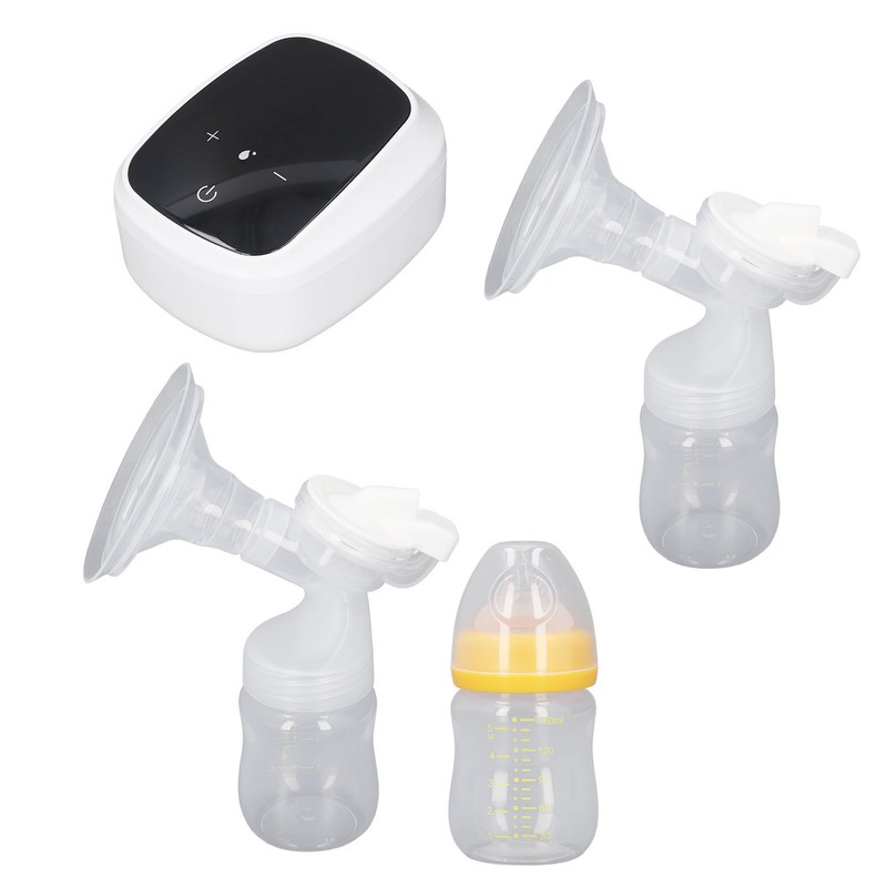 Electric Double Breastfeeding Pump 5 Levels Suction Less Noise Rechargeable