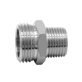 Beduan Garden Hose Adapter, 3/4" GHT Male x 1/2" NPT Male Stainless Steel Connector GHT to NPT Adapter Garden Hose to Pipe Fittings Connect