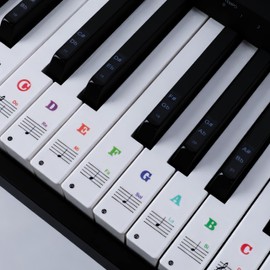 VZKOO Removable Piano Keyboard Stickers 88/61/54/49/37 Keys Piano Key Stickers Guide Perfect for Adult and Children Beginners - 2 Set