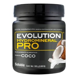 Electrolitos Sin Azúcar | Electrolytes En Polvo | 60 Servicios Hydromineral Pro | Suero Sin Calorías | Magnesio + Calcio + Potasio + Zinc + Sodio | Evolution 5 Electrolitos Sabor Coco 300g
