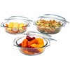 Simax Casserole Dish Set with Lid, Round Glass Cookware, Borosilicate