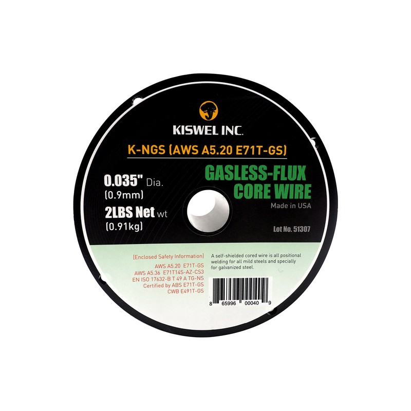 (Made In USA) K-NGS E-71TGS 0.035in. Dia 2lb. Gasless-Flux Core