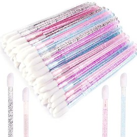 ZYIGYI 200 Pcs Disposable Lip Brushes, Lipstick Applicator, Lip Gloss Wands 4 Color