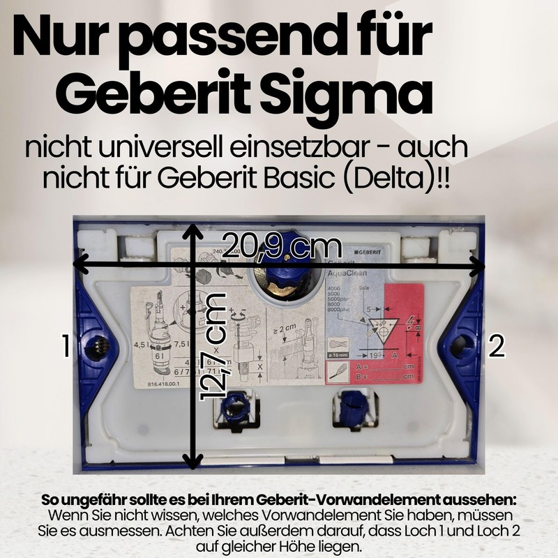 MYLAVABO Push Plate Toilet Actuator Plate Suitable for Geberit Sigma