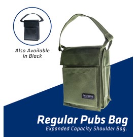 FLYBOYS Regular Pubs Bag - Expanded Capacity Shoulder Bag - For Professional Pilots, General Aviation - 7.5 in X 10 in - Olive Green