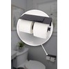 Neater Nest Reversible Toilet Paper Holder with Phone Shelf, Modern