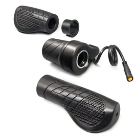 MUSELK Electric Bike 20X Full Twist Throttle Right Handle Throttle 3PIN Female Connector for BBS01 BBS02 BBSHD Mid Motor Electric Bicycle Accelerator (BF-76X Half Throttle)