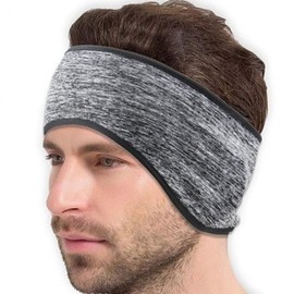Fall/Winter Fleece-Lined Outdoor Ear-Covering Headband Ear Warmer Black