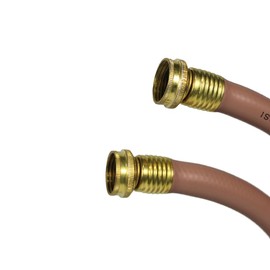 Ag-Rite Custom Length Garden Hose, 5/8in diameter Brown Hose with Brass Fittings, No Kink, No Leak, Lightweight and Heavy Duty (10 FT)