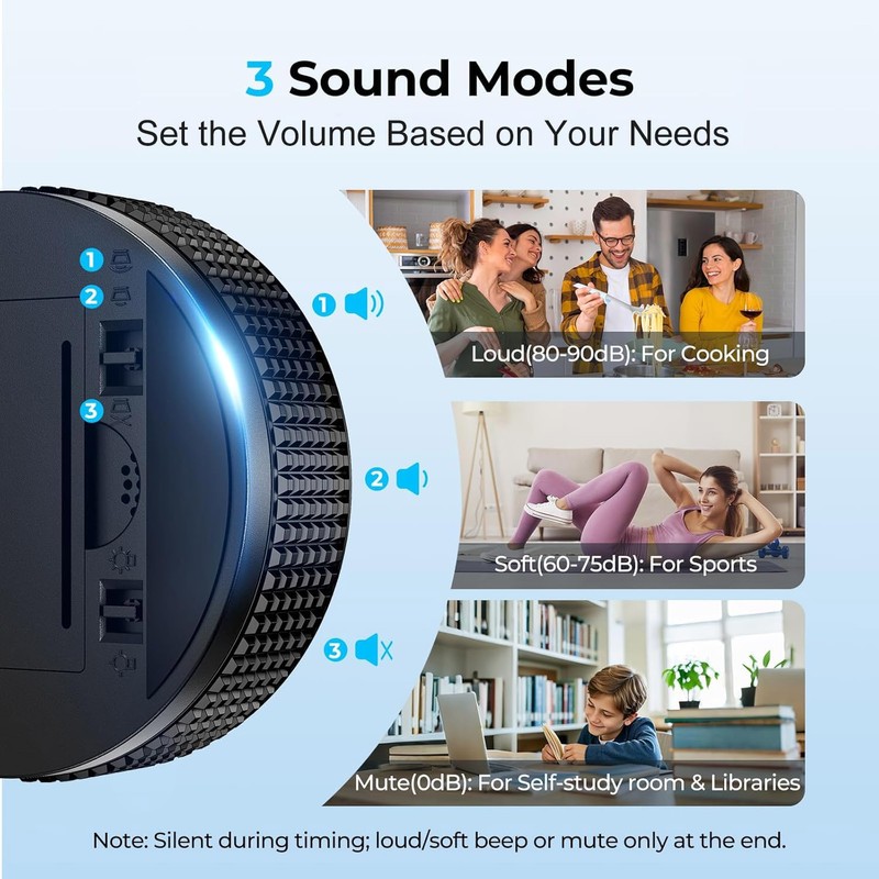 Allbean Magnetic Kitchen Timer for Cooking with Loud Alarm -