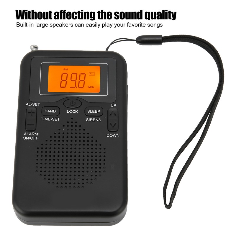 Portable Pocket Radio Digital AM FM Radio Receiver with Long