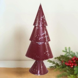 Factory Direct Craft Supply 27" Tall Rustic Red Decorative Metal Tabletop Tree