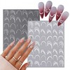 8 Sheets French Line Nail Art Stickers 3D Self-Adhesive Exquisite
