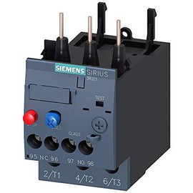Siemens Sirius 3RU21261KB0 Thermal Overload Relay, 9.0 to 12.5A Range, Size S0, Trip Class 10, Manual/Automatic Reset, Contactor Mounting, Screw Terminal