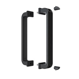 AQUABATOS Shower Cubicle Handle Double Sided Shower Door Handles Double Sided Black Matt Zinc Alloy Shower Knob Shower Door Pull Handle Parts Replacement 145mm Hole to Hole Glass Door Handle Knob