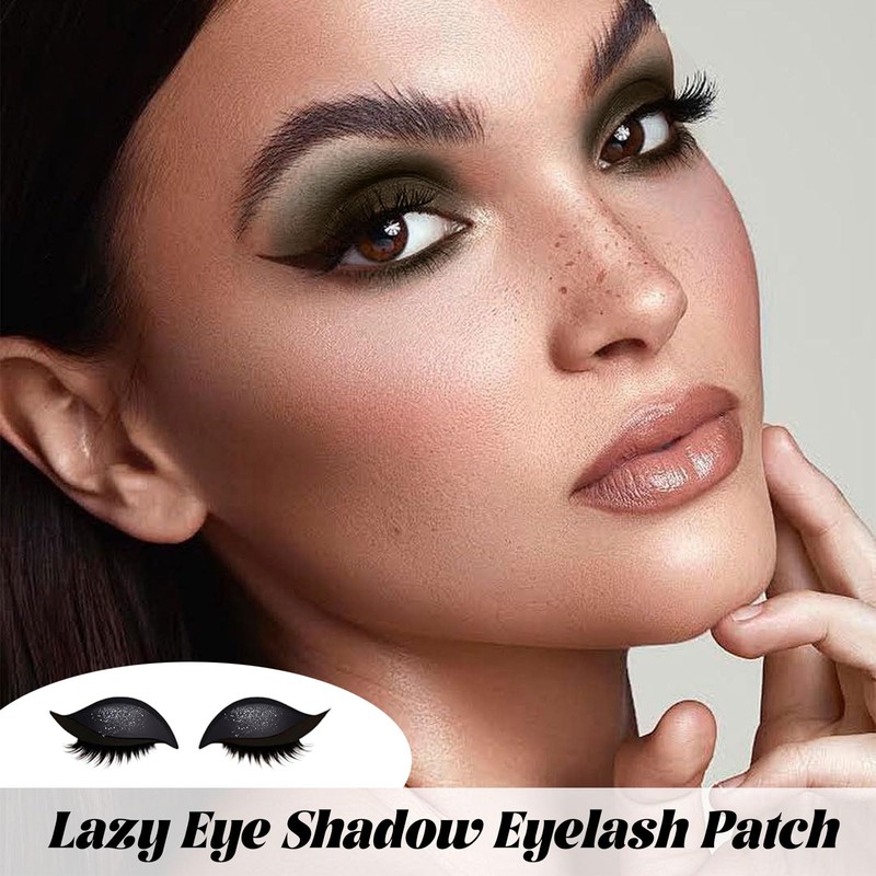 Kinretixia 2 Pairs Eyeshadow and Eyelash Stickers, Lazy Eye Shadow