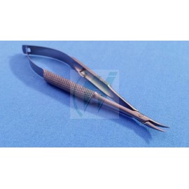 Premium O.R Grade BARRAQUER CASTROVIEJO Micro Needle Holder 4" (10.16 CM) Curved (HTI BRAND)