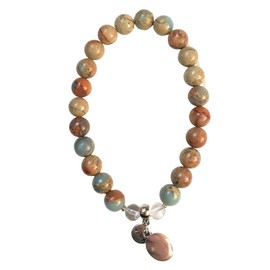 Pisces Zodiac Bracelet with Moon Sign and Water Element Charms for Inner Peace