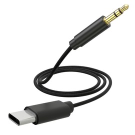 Elegant Ox USB C to 3.5mm Audio Adapter Hi-Fi Stereo Type C to Aux Headphone Male Cord Car Auxiliary Cable Compatible with Smart Phones, Tablets, Black, 3.3FT