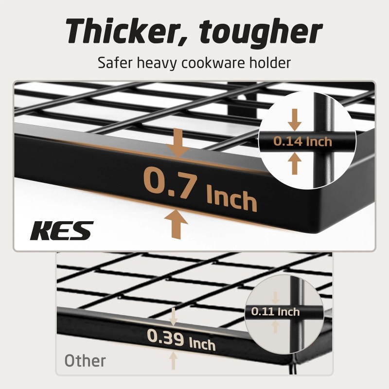 Kes 30-Inch Kitchen Pan Pot Rack Wall Mounted Hanging Storage