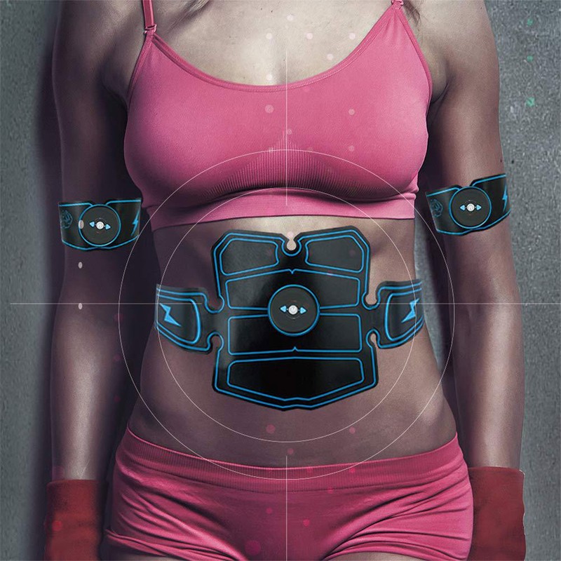 ABS Stimulator Muscle Toner Abdominal Toning Belt Workouts USB Charging