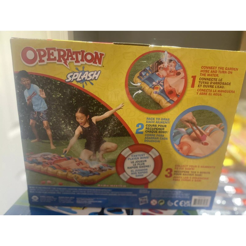Hasbro NEW Operation Splash Sprinkler Mat Game Hasbro Ages 4+