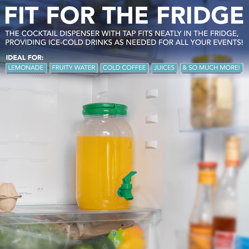 Heftman Plastic Drinks Dispenser with Tap 3 L - Pack