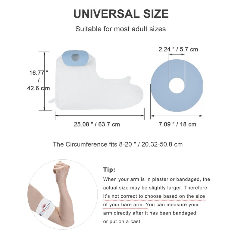 CureSquad Cast Cover Waterproof Arm, Cast Covers for Shower Arm