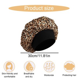 OUDQFCJ 2 Stück Silk Bonnet Sleep Cap, Seidenhaube zum Schlafen mit Haargummis, Schlafhaube Seide, Lockenhaube Satinhaube, Haarhaube Nacht Schlafmütze, Satin Haare Schützen, Duschhauben (Lila, Rosa)