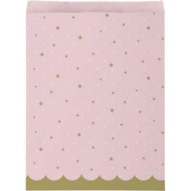 Baxter Distributing Stylish Swan Birthday Party Decorations, Pink and Gold Swan Party Supplies Paper Loot Bag, Box of 120