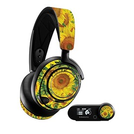 MightySkins Glossy Glitter Skin Compatible with SteelSeries Arctis Nova Pro - Sunflower Field | Protective, Durable High-Gloss Glitter Finish | Easy to Apply and Change Styles | Made in The USA