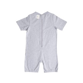 Snugabye Toddler Lightweight Back-Zip Romper- Size 4, Heather Grey