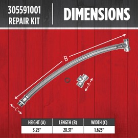 Red Lion RJS-75SS/RL15HS Pump/Tank Replacement Hose Kit, Steel, 305591001