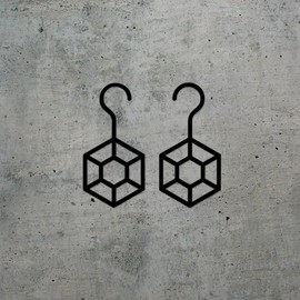 Decal Stickers of Earrings (Black) (Set of 2) Premium Waterproof Vinyl Decal Stickers for Laptop Smartphone Car Dirt Bike Wall Room Mason Jar Bathtub Door Skateboard - BICVER1e37632BLW19Y24