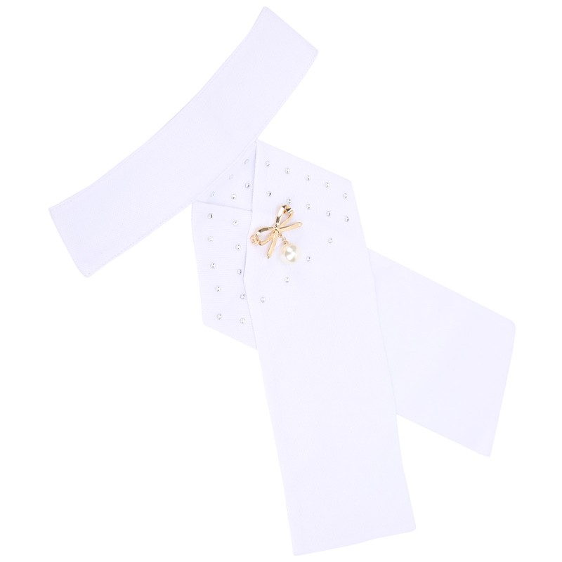Horse Riding Stock Tie Equestrian Pre Tied Brooch Cotton Adult